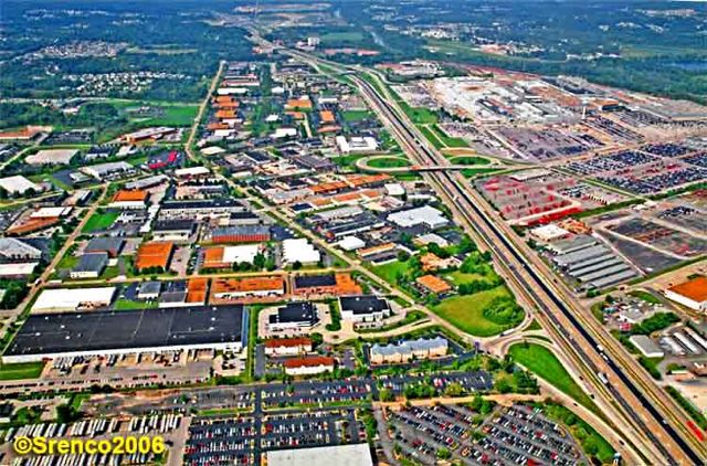 Fenton MO Industrial area around Chrysler Plant